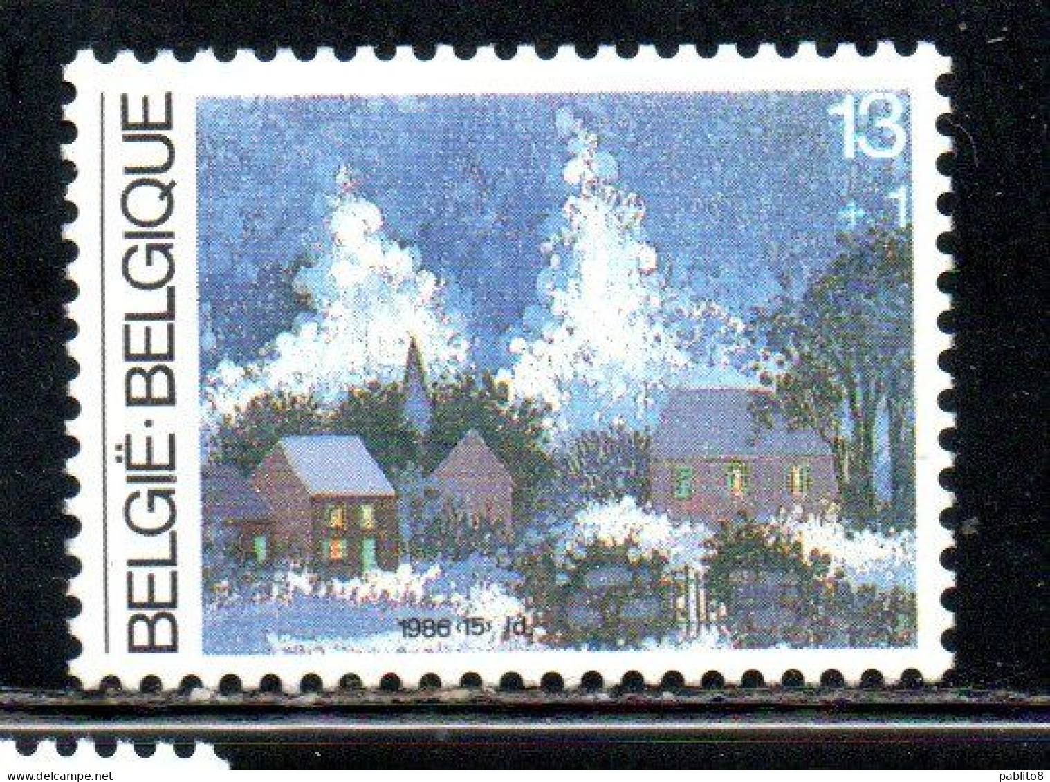 BELGIQUE BELGIE BELGIO BELGIUM 1986 CHRISTMAS NOEL NATALE WEIHNACHTEN NAVIDAD 13 + 1fr MNH - Ungebraucht
