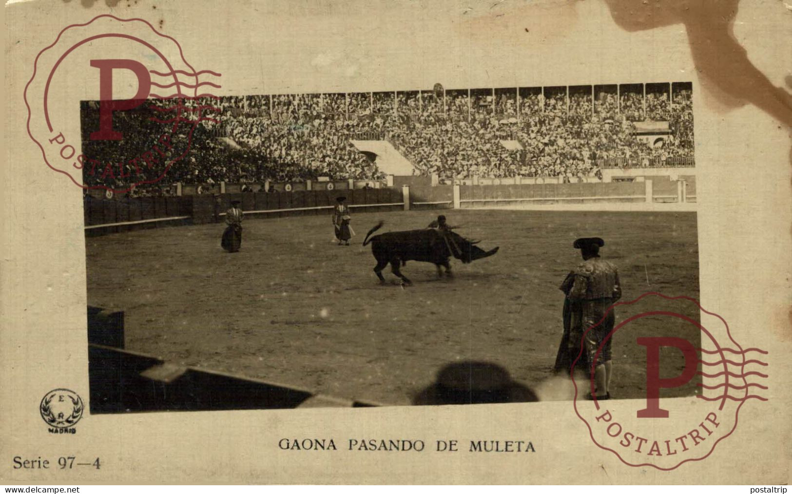 TOROS. Gaona Pasando De Muleta. FOTOGRAFICA. TAUROMAQUIA. BULLFIGHTING. CORRIDA. TAUREAUX - Corridas