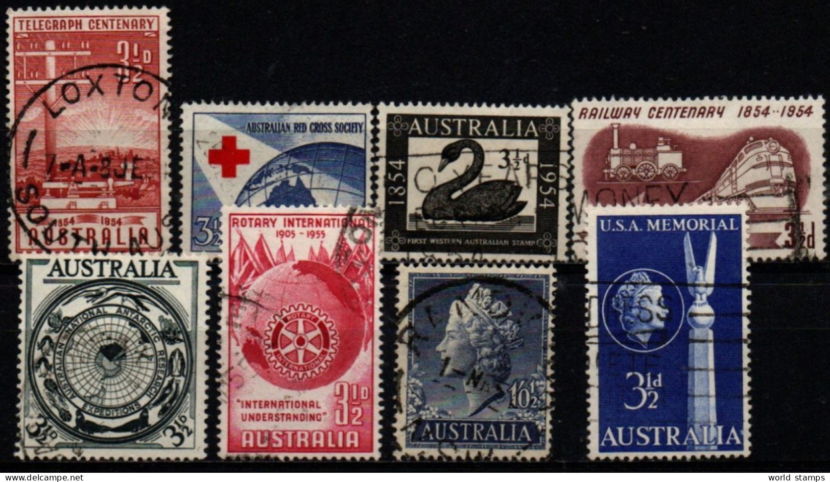 AUSTRALIE 1954-5 O - Used Stamps