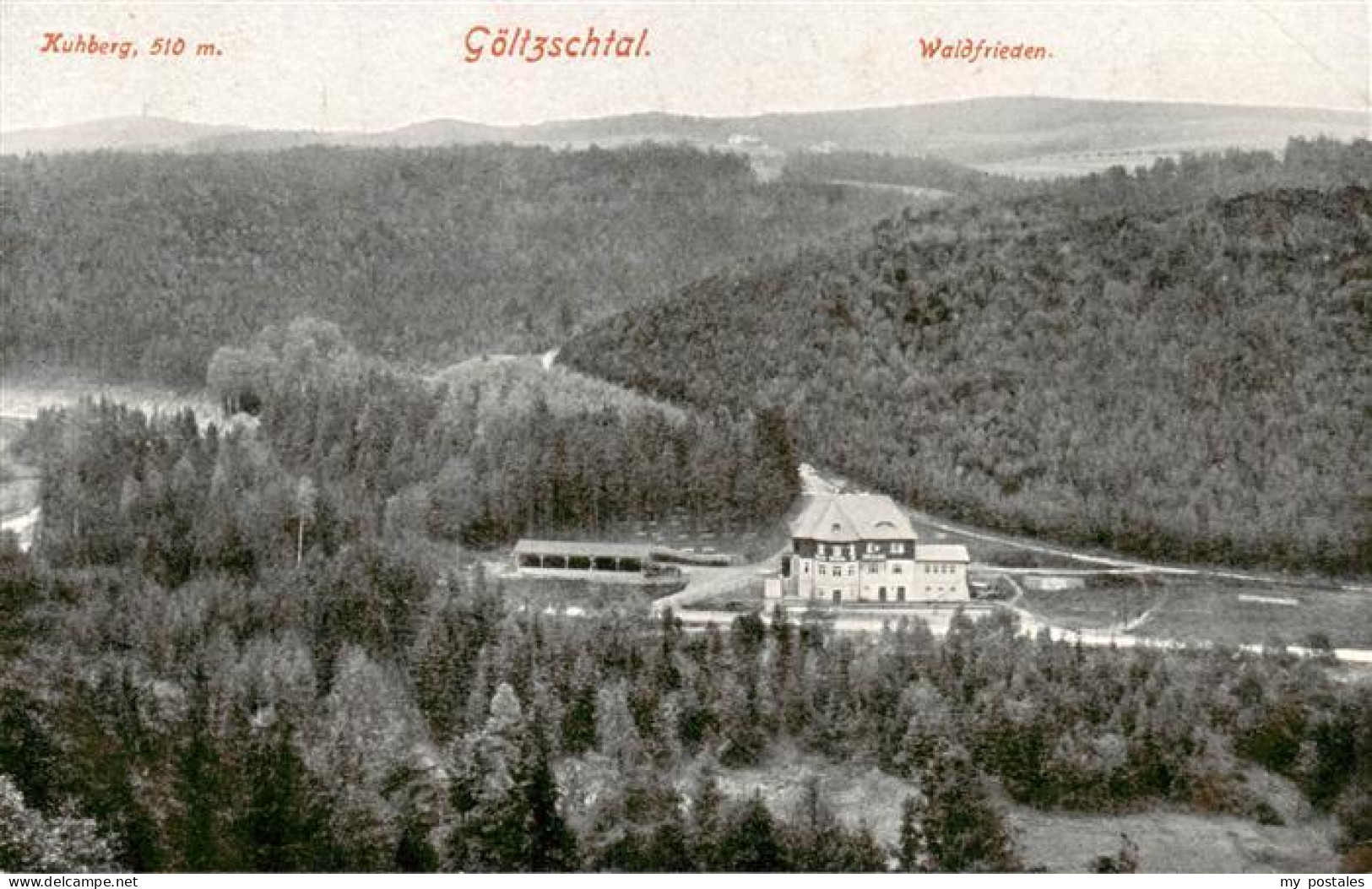 73898267 Goeltzschtal Vogtland Gruenbach Panorama Mit Kuhberg Hotel Waldfrieden  - A Identificar