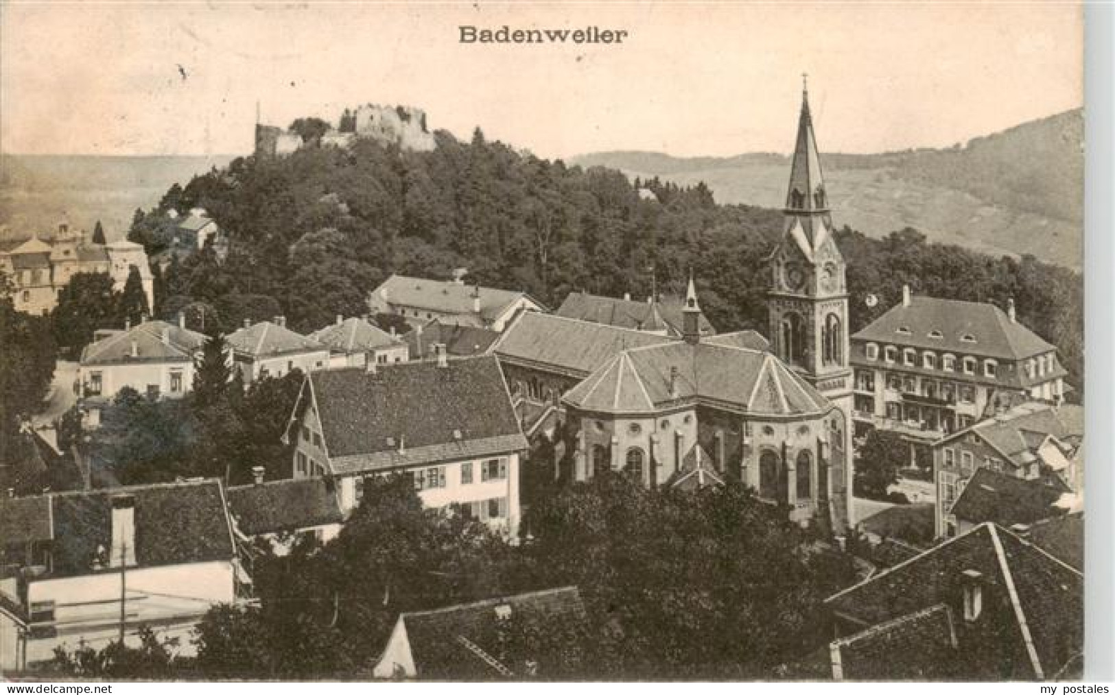 73898266 Badenweiler Ortsansicht Mit Kirche Burgruine Badenweiler - Badenweiler