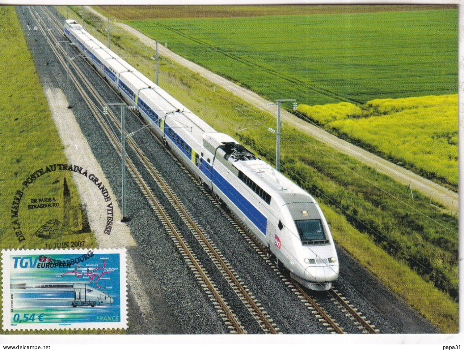 TGV POS  - PARIS-STRASBOURG - Eisenbahnen