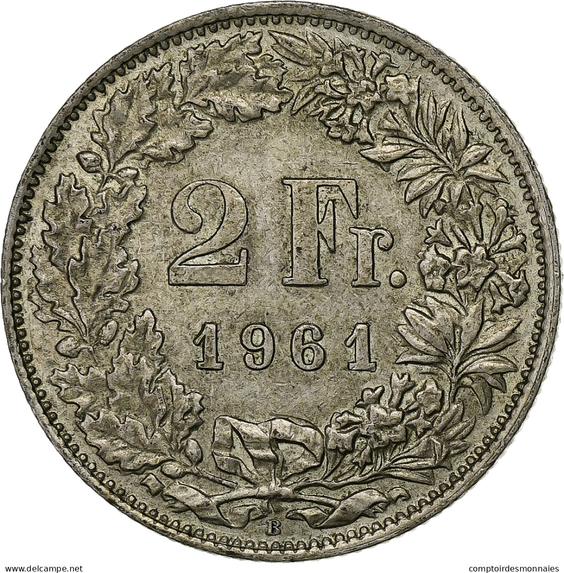 Monnaie, Suisse, 2 Francs, 1961, Bern, TTB+, Argent, KM:21 - Sonstige & Ohne Zuordnung