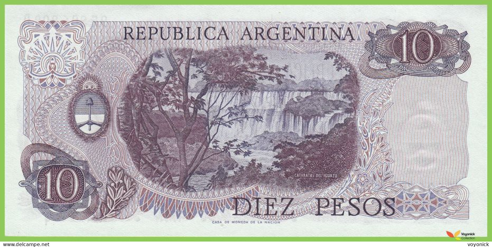 Voyo ARGENTINA 10 Pesos ND(1976) P300 B353a 95.D UNC - Argentinien