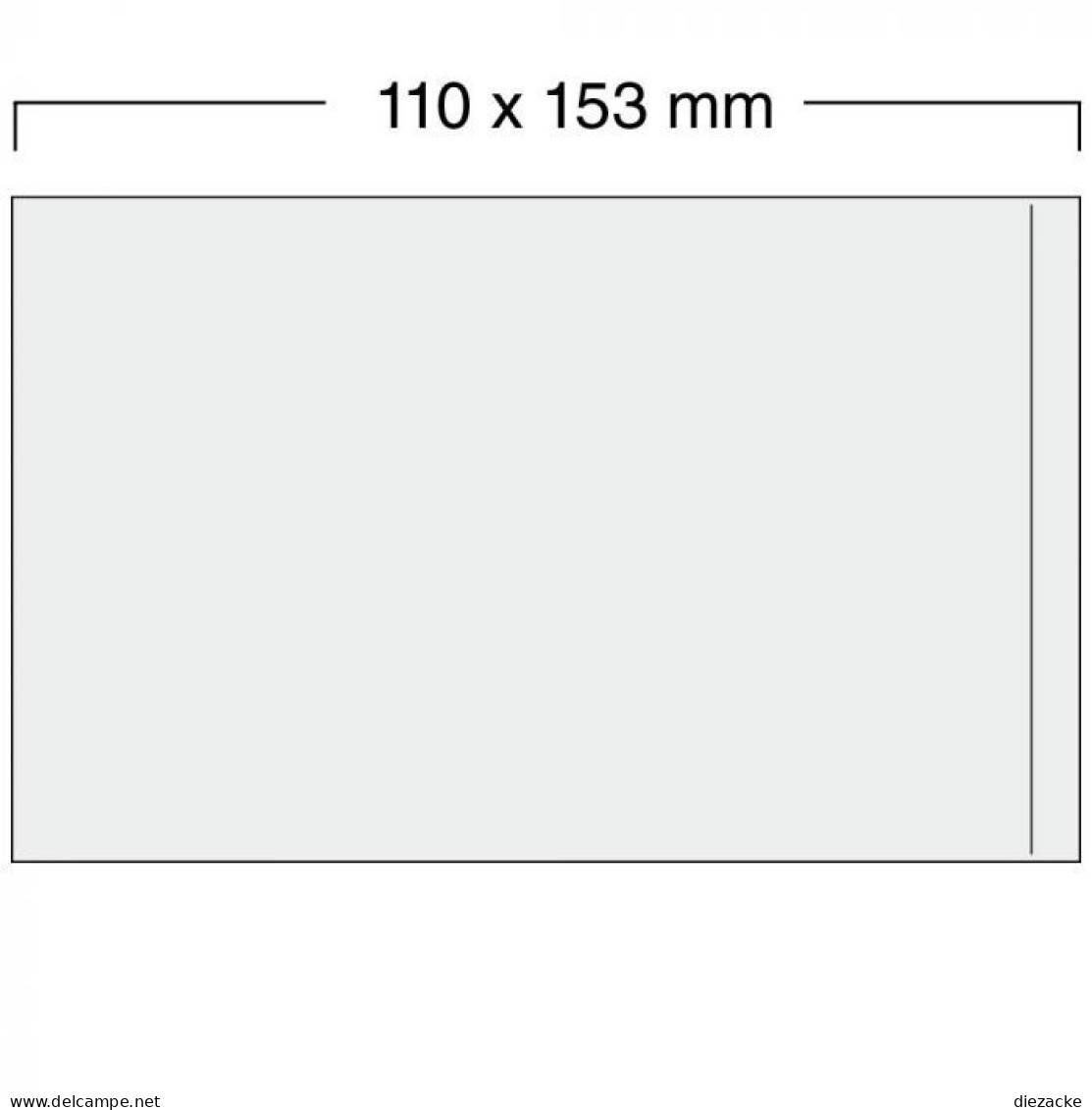 Safe Klarsichthüllen Mit Offener Schmalseite 110 X 153 Mm (100 St.) Nr. 9249 Neu ( - Autres & Non Classés