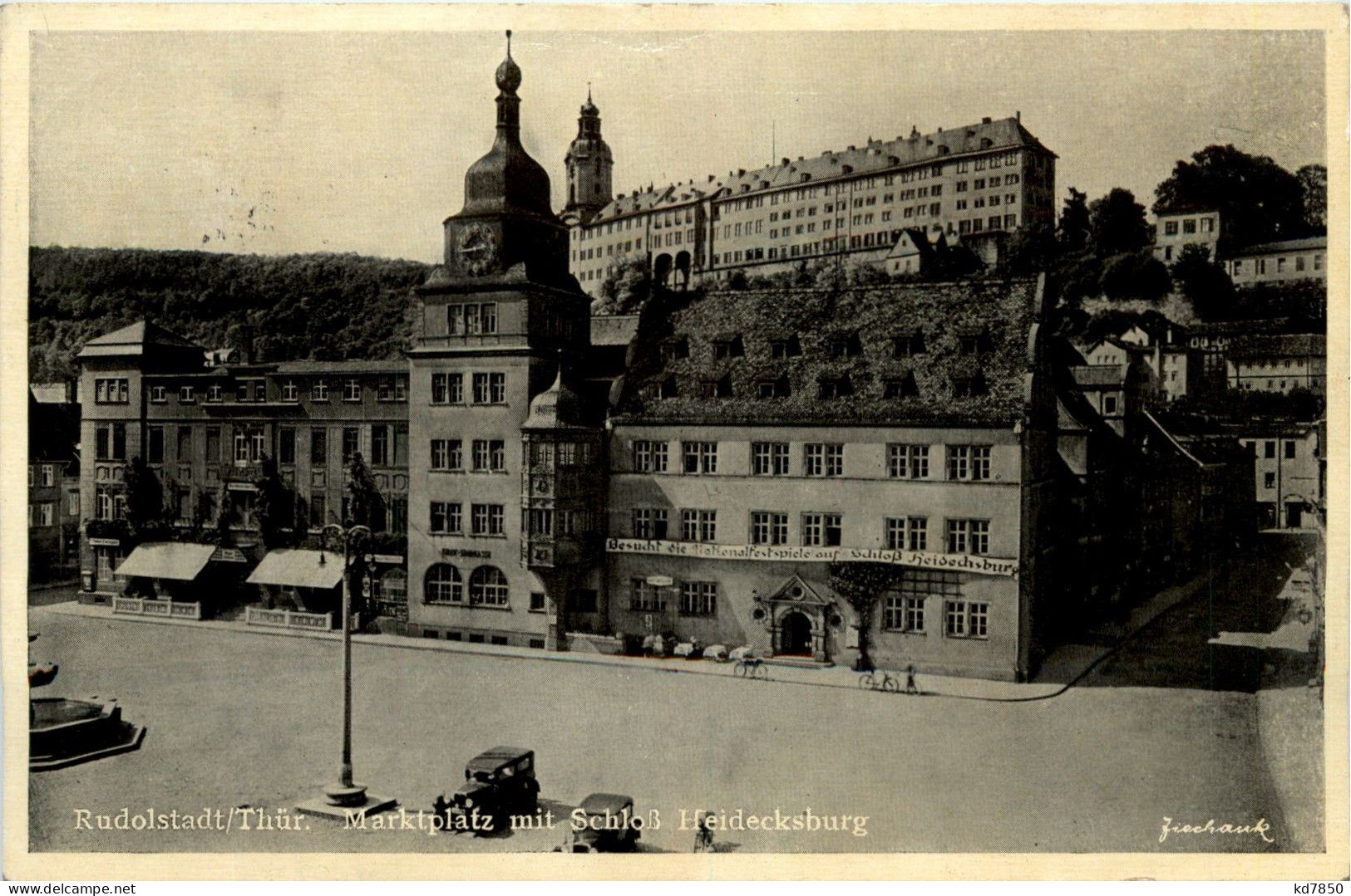 Rudolstadt/Thür. - Marktplatz Mit Schlos Heidecksburg - Rudolstadt