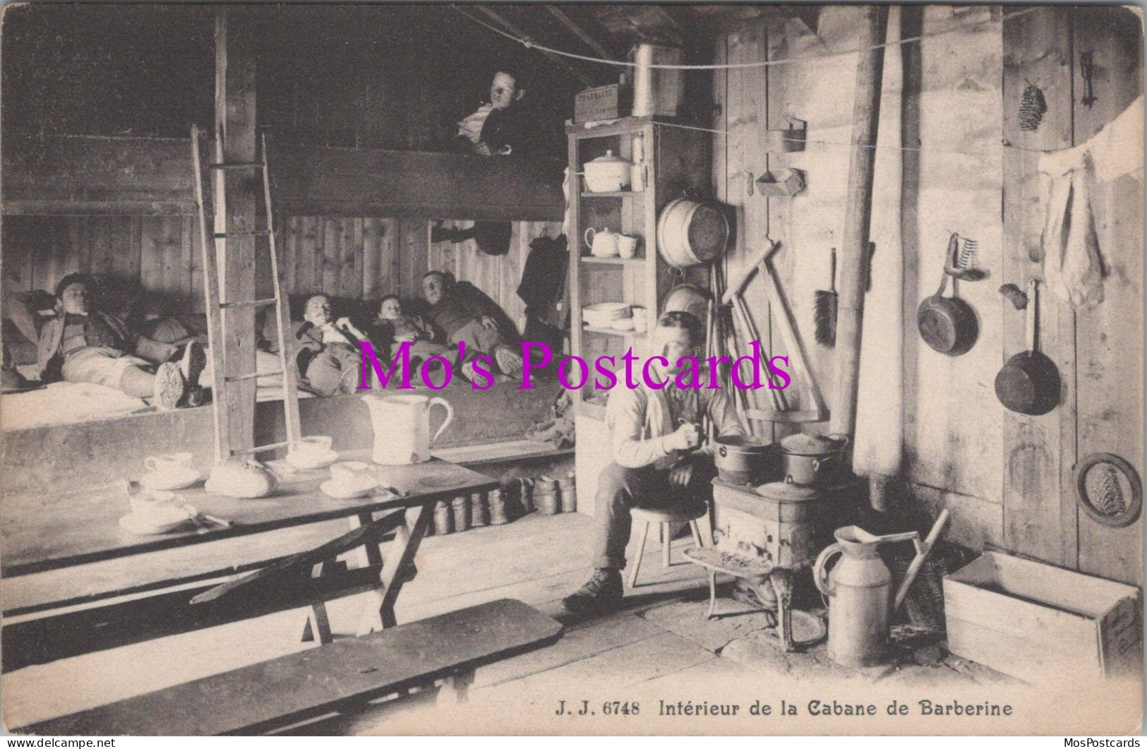 Switzerland Postcard - Interieur De La Cabane De Barberine DZ194 - Autres & Non Classés