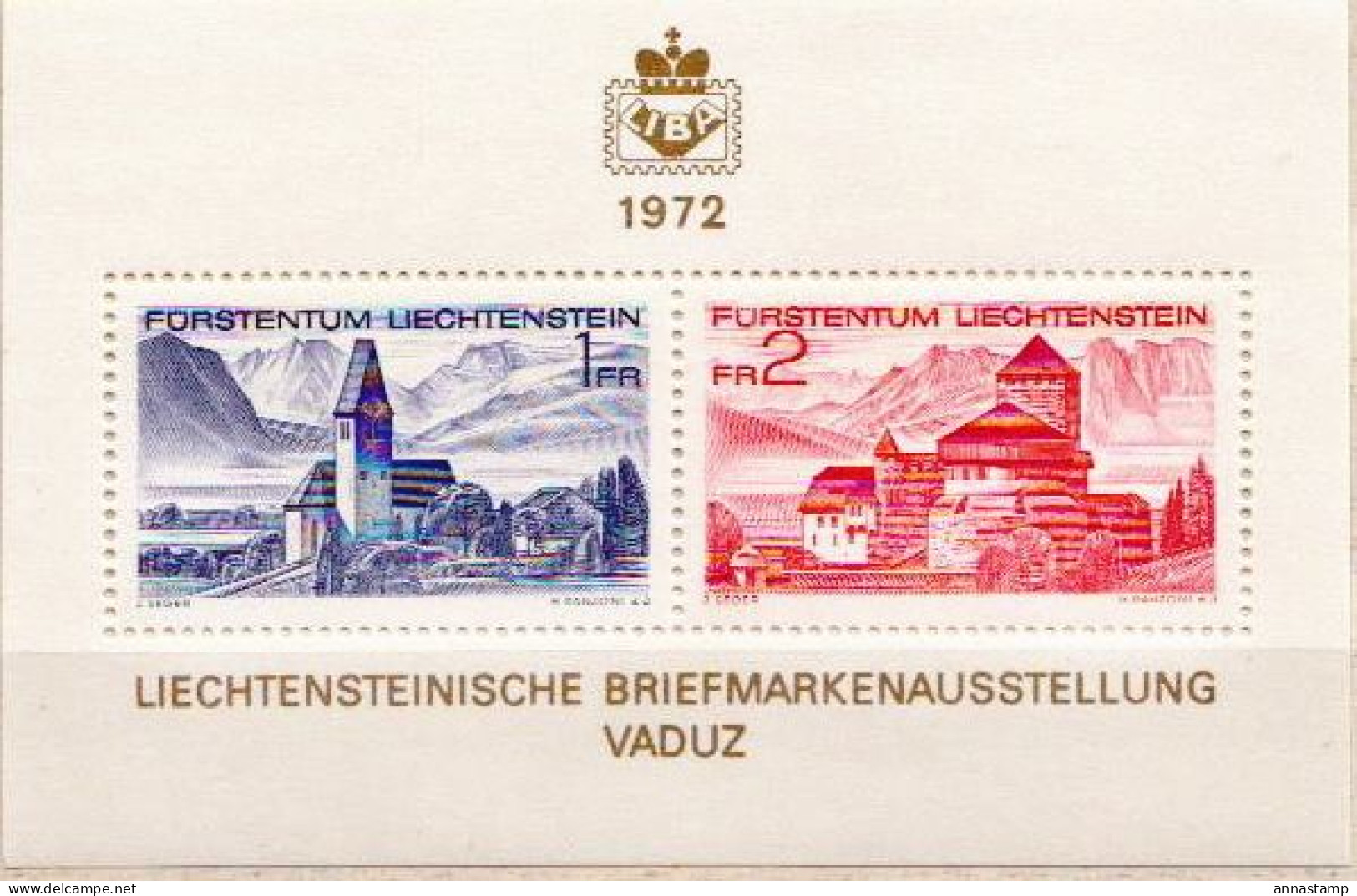 Liechtenstein MNH SS - Kastelen