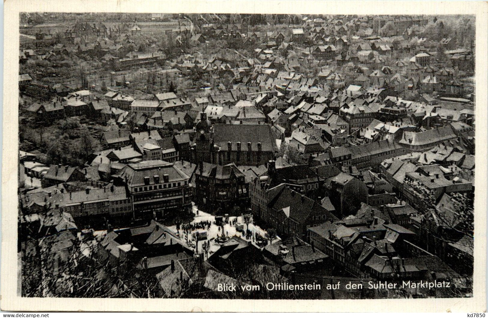 Suhl/Thür. - Blick Vom Ottilienstein Auf Den Suhler Marktplatz - Suhl