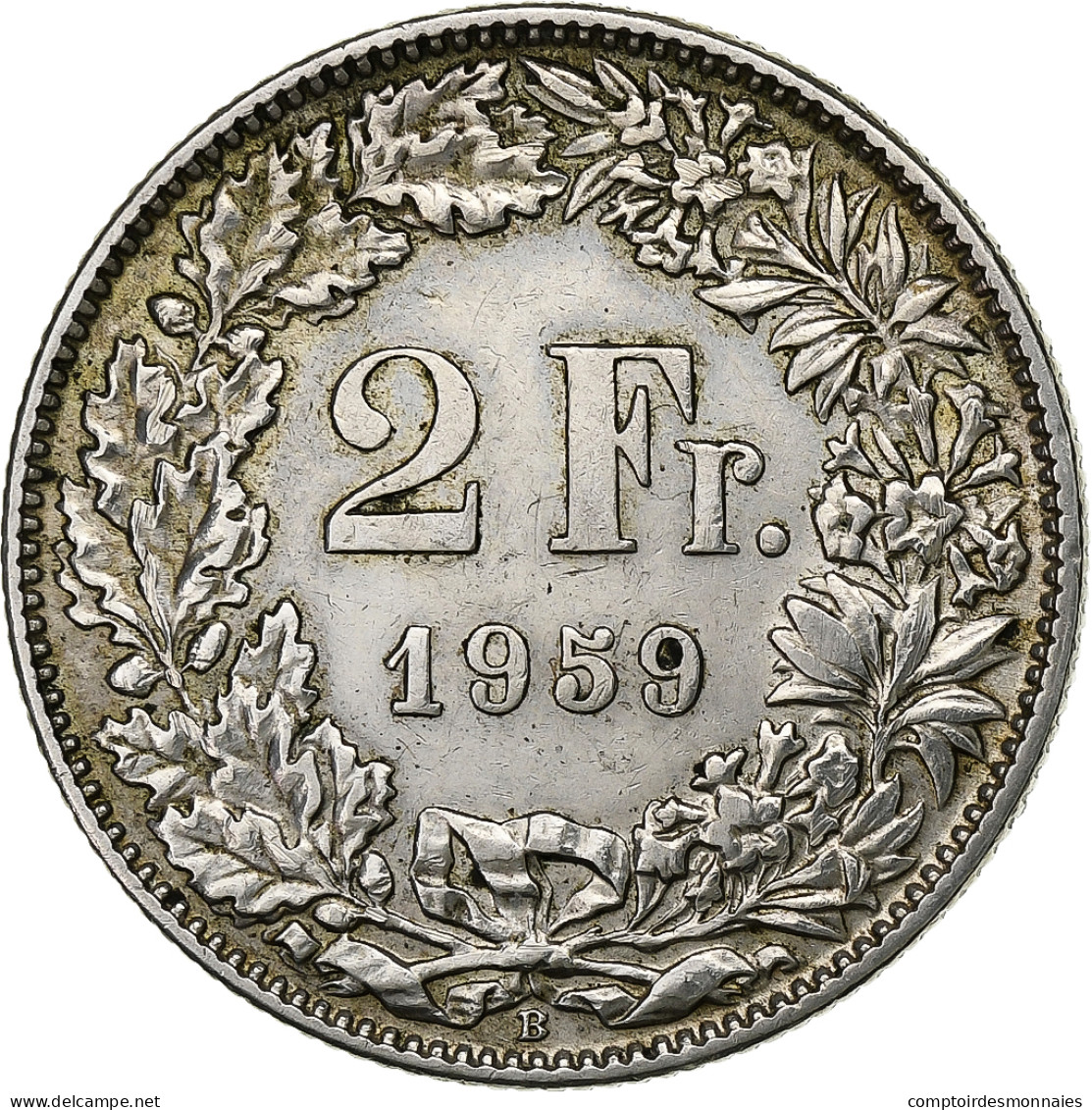 Suisse, 2 Francs, 1959, Bern, Argent, TTB+, KM:21 - Autres & Non Classés