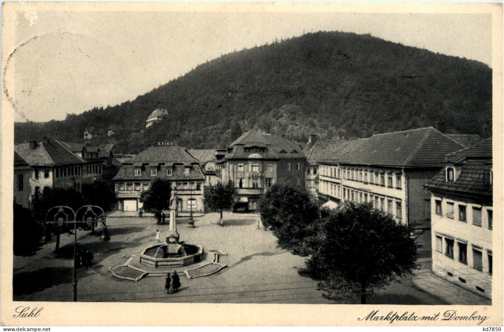 Suhl/Thür. - Marktplatz Mit Domberg - Suhl