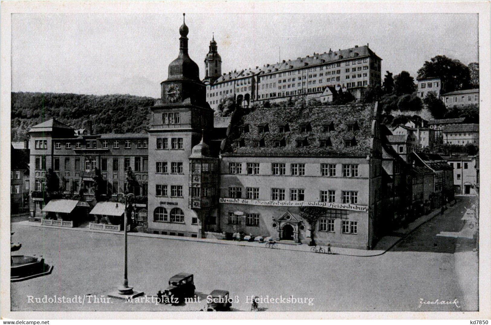 Rudolstadt/Thür. - Marktplatz Mit Schloss Heidecksburg - Rudolstadt