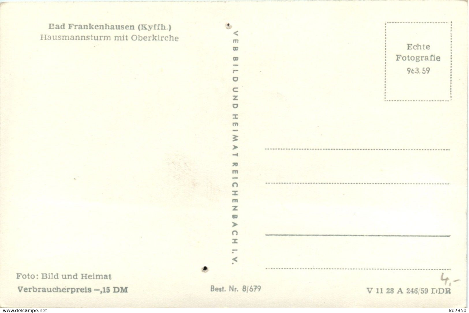 Kyffhäuser/Thür. - Bad Frankenhausen - Hausmannsturm Mit Oberkirche - Kyffhäuser