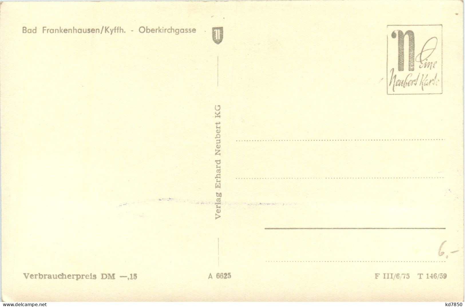 Kyffhäuser/Thür. - Bad Frankenhausen - Oberkirchgasse - Kyffhäuser