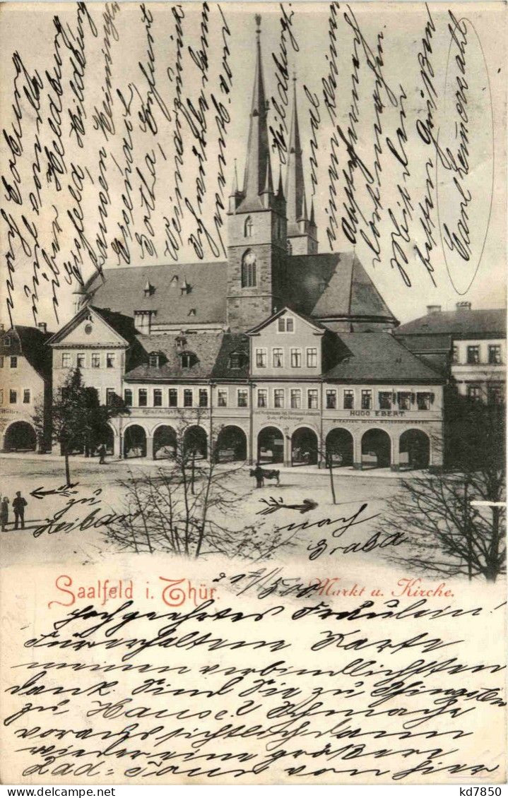 Saalfeld I. Thür. - Markt U. Kirche - Saalfeld