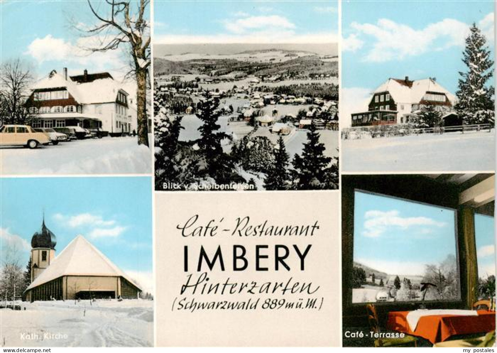 73898129 Hinterzarten Cafe Restaurant Imbery Blick Vom Scheibenfelsen Kath Kirch - Hinterzarten