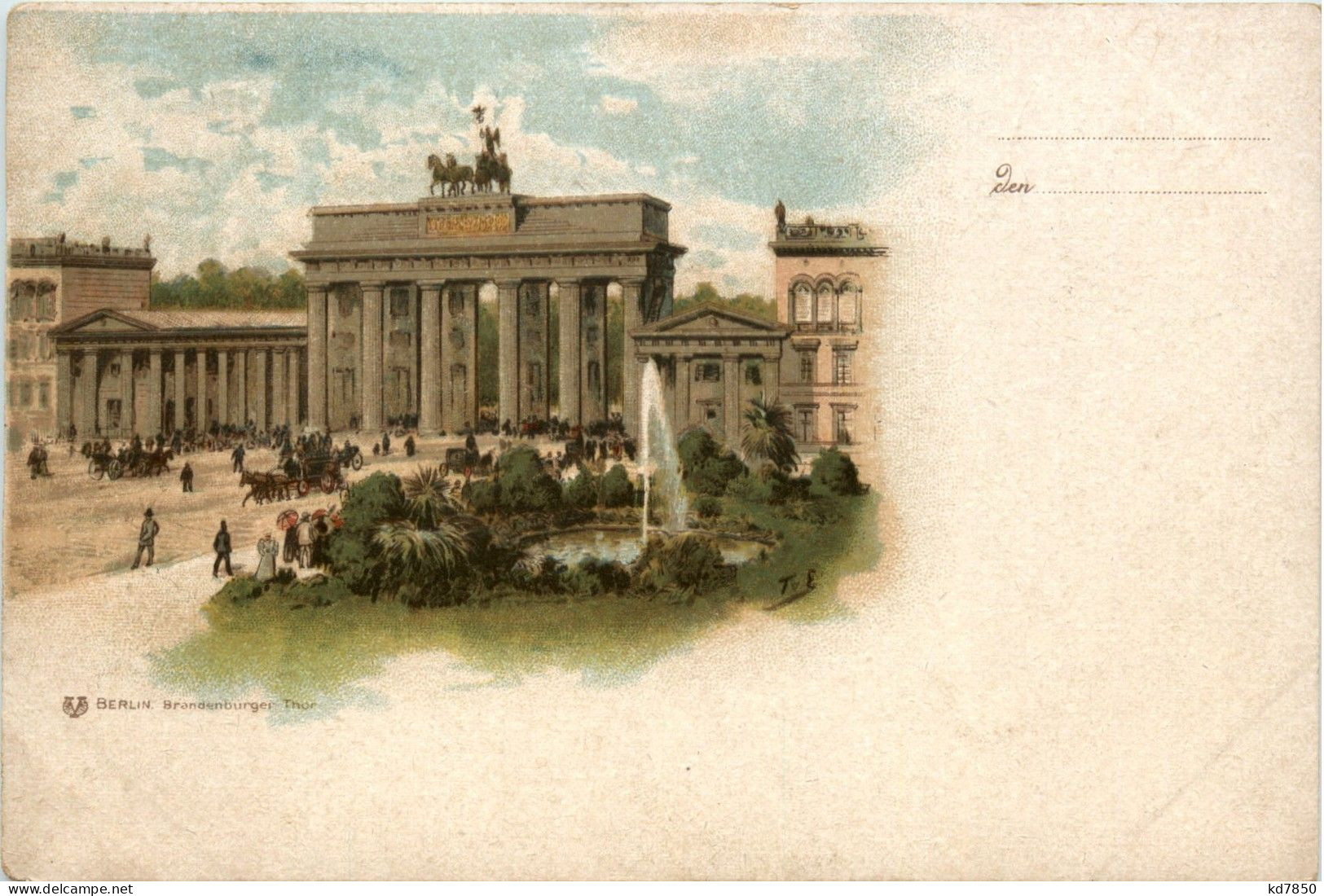 Berlin - Brandenburger Tor - Litho - Brandenburger Door