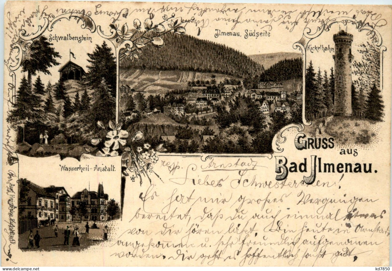 Gruss Aus Bad Ilmenau - Litho - Ilmenau