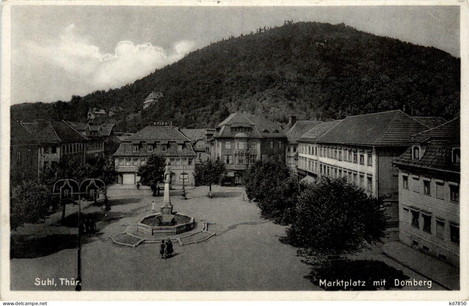 Suhl/Thür. - Marktplatz Mit Domberg - Suhl