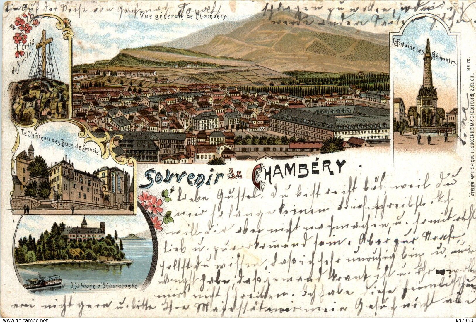 Souvenir De Chambery - Litho - Chambery