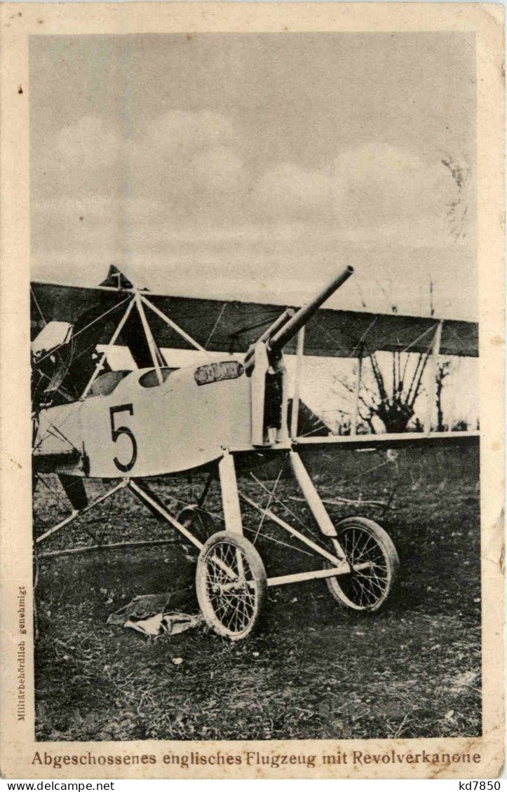 Abgeschossenens Engliches Flugzeug Mit Revolverkanone - Feldpost - 1914-1918: 1ra Guerra
