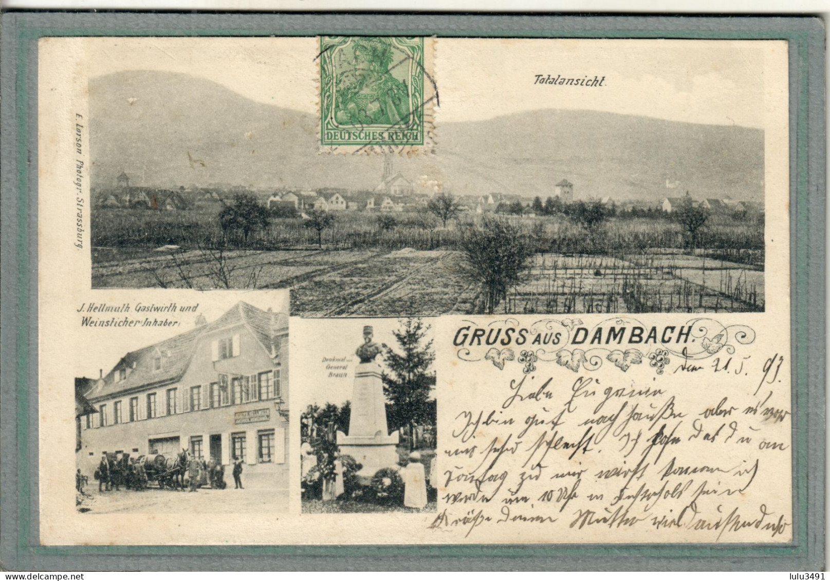 CPA (67) DAMBACH-la-VILLE - Carte GRUSS Multivues De 1903 - Dambach-la-ville