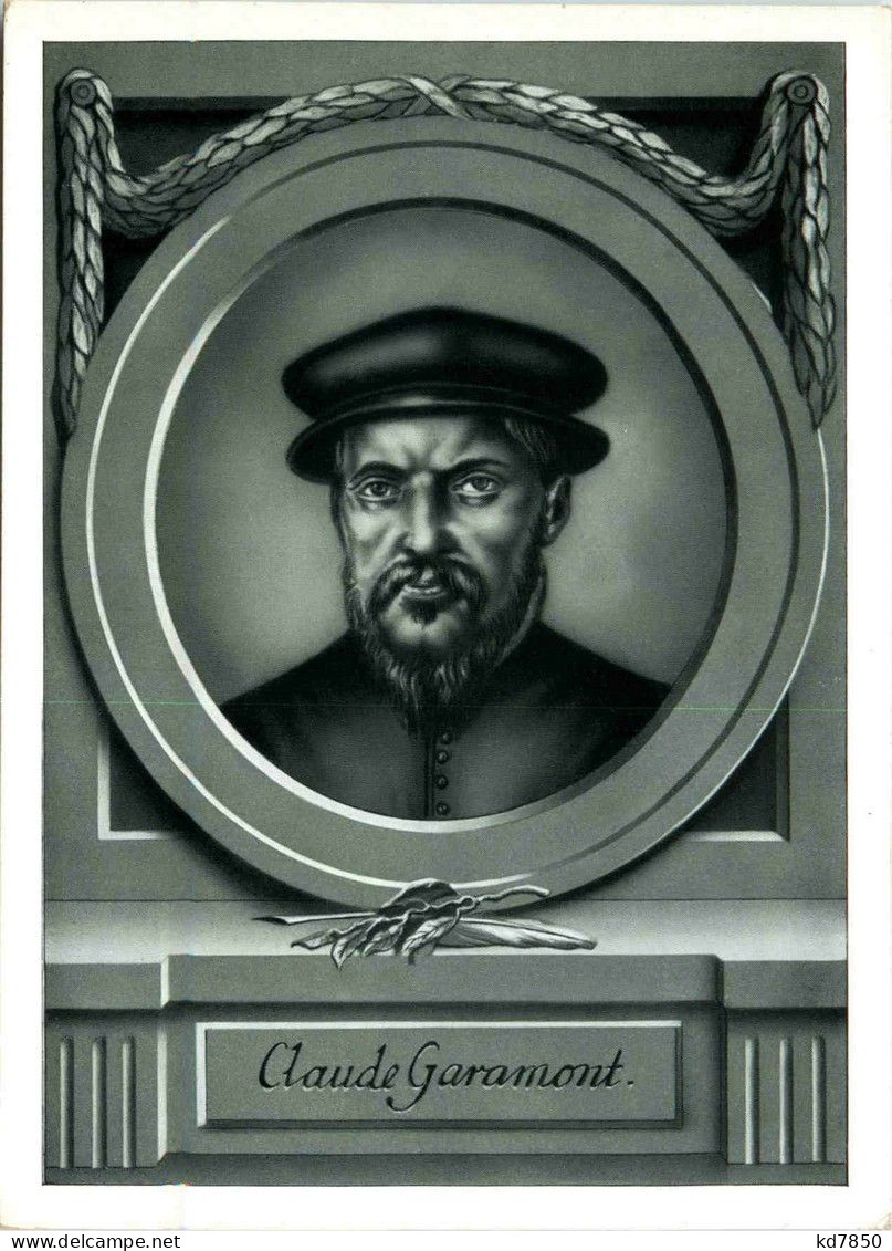 Claude Garamont - Berthold Postkarte - Historische Persönlichkeiten