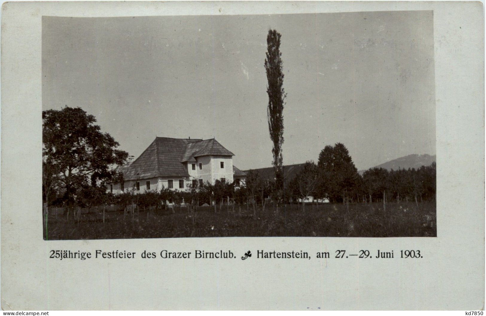 Grazl/Steiermark - 25Jährige Festfeier Des Grazer Birnclub - Hartenstein 1903 - Graz
