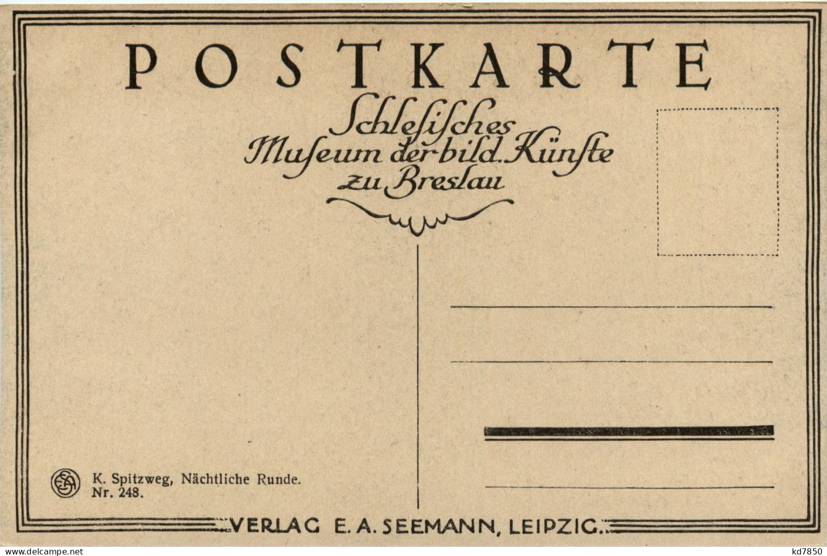 Künstlerkarte C. Spitzweg - Sonstige & Ohne Zuordnung