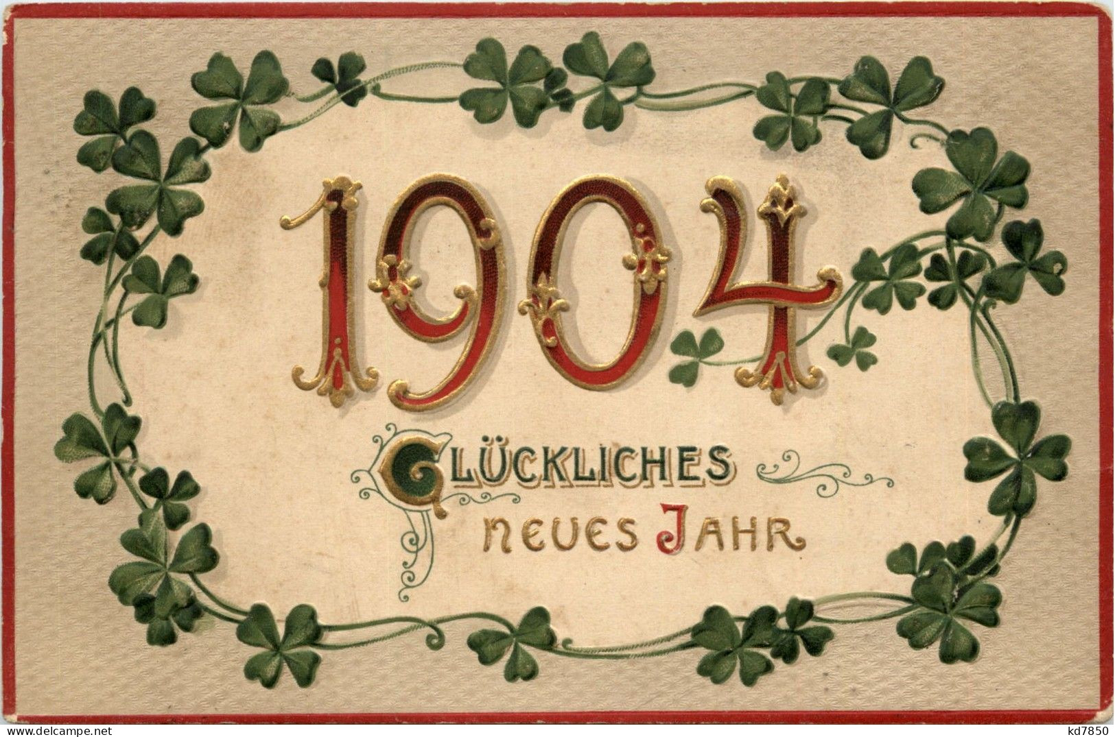 Neujahr - Jahreszahl 1904 - Año Nuevo