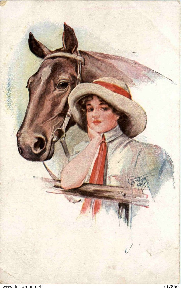 Frau Mit Pferd - Pferde