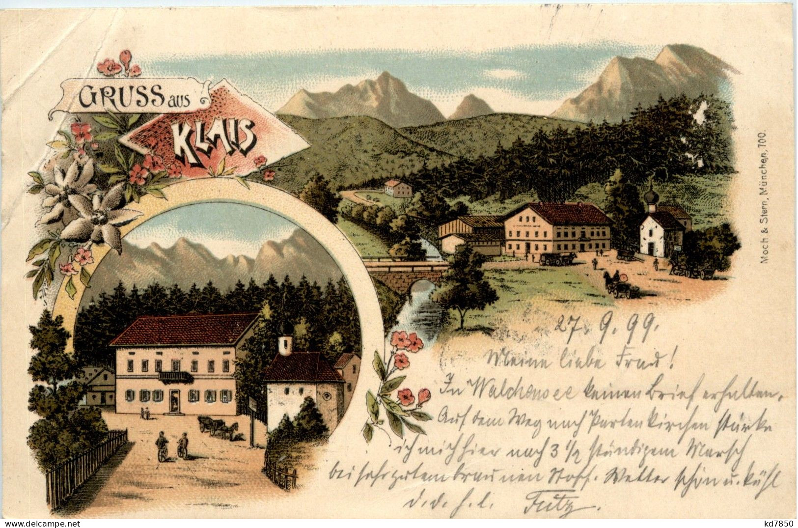 Gruss Aus Klais - Litho Krün - Garmisch-Partenkirchen