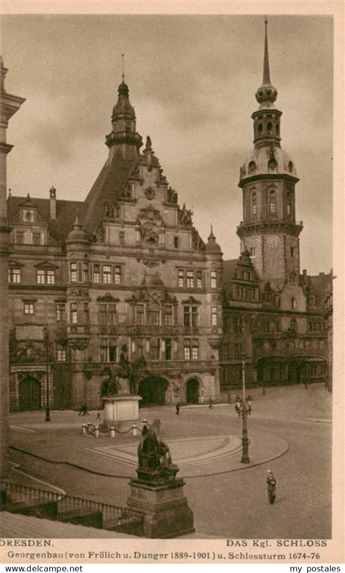 73897916 Dresden Elbe Koenigliches Schloss Mit Schlossturm  - Dresden