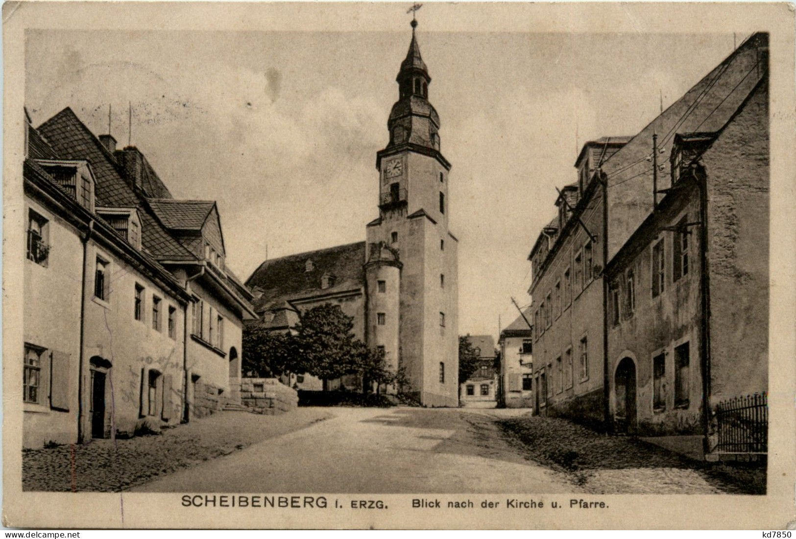 Scheibenberg - Blick Nach Der Kirche - Scheibenberg