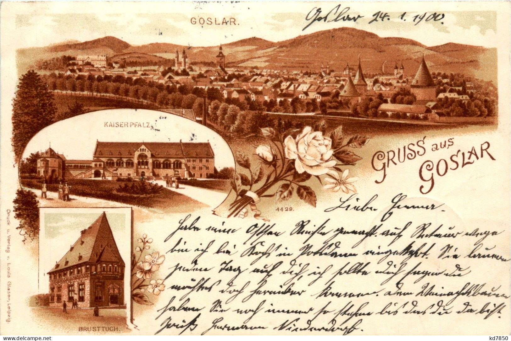 Gruss Aus Goslar - Litho - Goslar