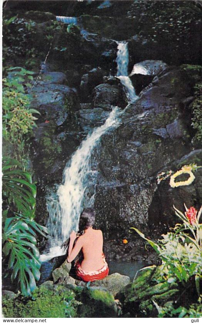 Polynésie Française Bain à La Cascade De MATAIEA (vahiné Waterfall Nue)Sincere Photo Giau Cinema C15136 Papeete Tahiti - Polynésie Française