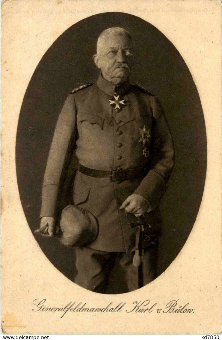 Generalfeldmarschall Karl Von Bülow - Hommes Politiques & Militaires