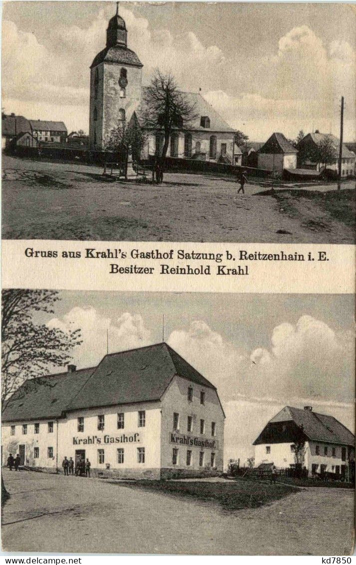 Gruss Aus Krahls Gasthof Satzung Bei Reitzenhain - Marienberg