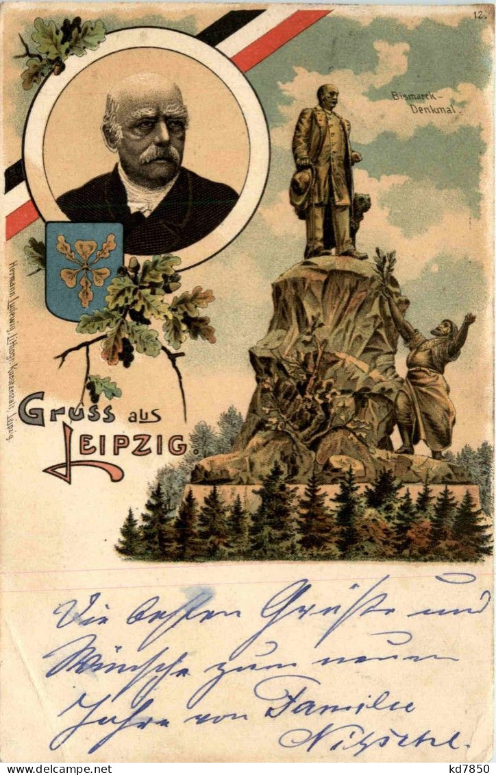 Gruss Aus Leipzig - Litho - Bismarck - Leipzig