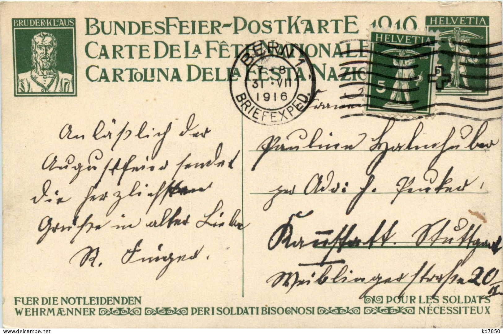 Bundesgeier Postkarte 1916 - Autres & Non Classés