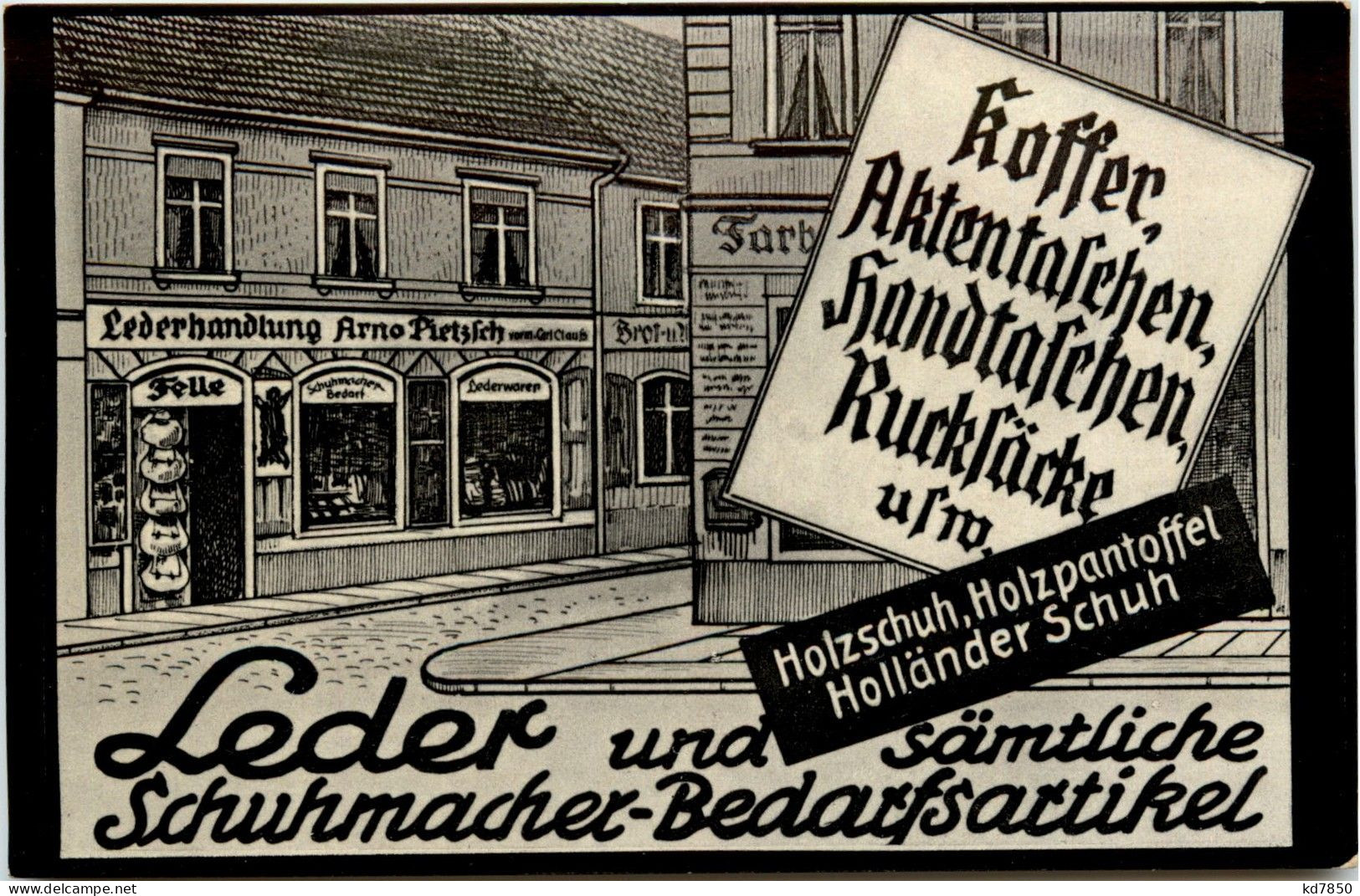 Leder Und Schuhmacher Bedarfsartikel - Werbepostkarten