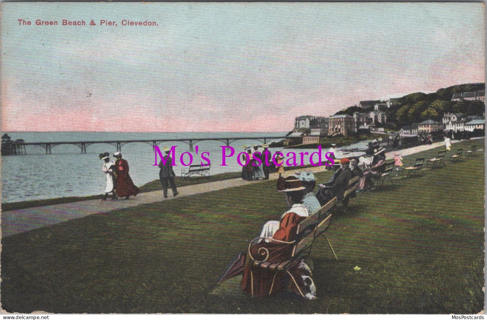 Somerset Postcard - The Green Beach And Pier, Clevedon   DZ196 - Andere & Zonder Classificatie