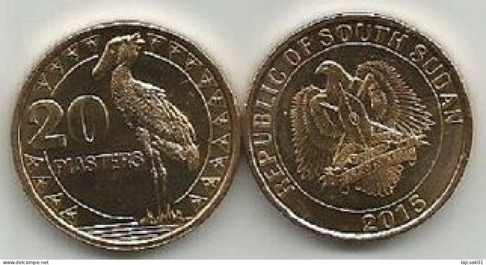 South Sudan 20 Piasters 2015. High Grade - South Sudan