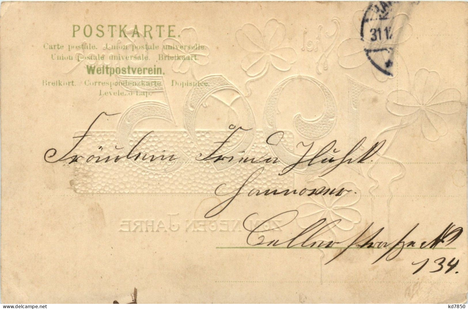 Jahreszahl 1905 - Neujahr