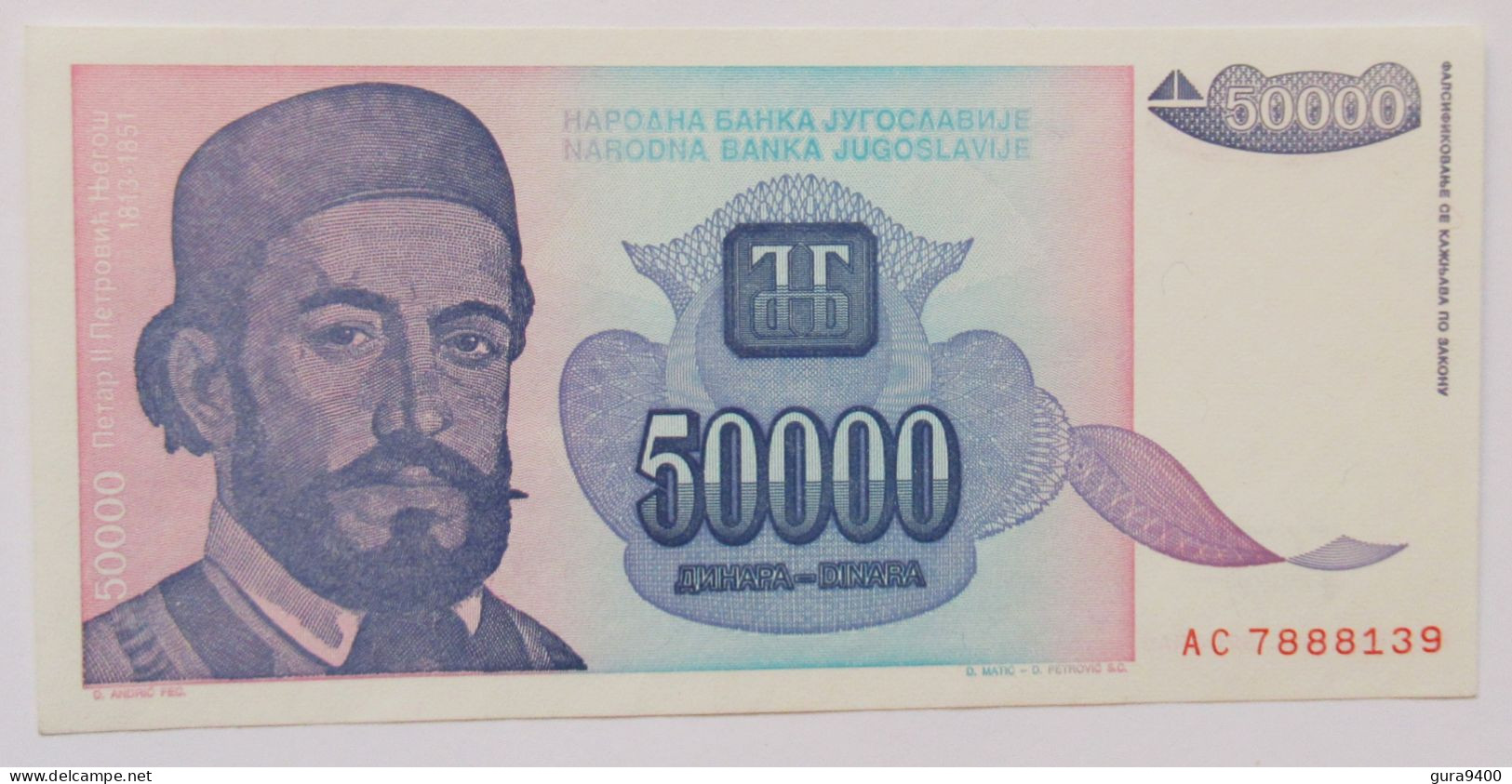 Joegoslavië 50.000 Dinara  1993 - Yugoslavia