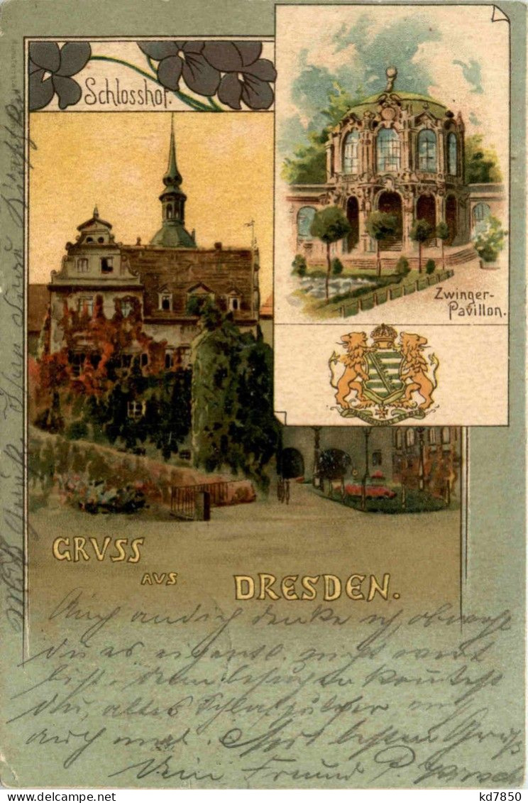 Gruss Aus Dresden - Litho - Dresden