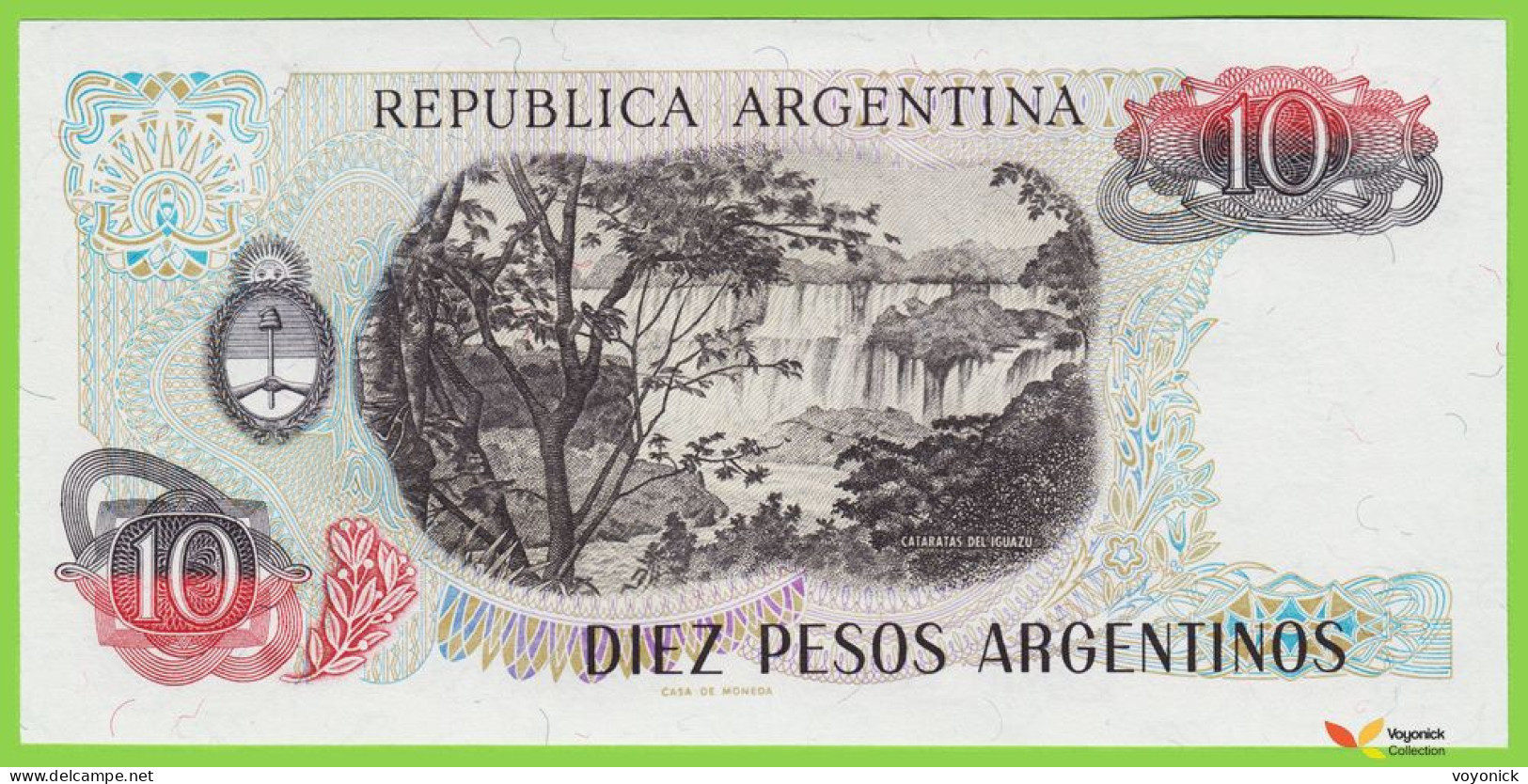 Voyo ARGENTINA 10 Pesos Argentinos ND/1983 P313a(1) B366a 36A UNC - Argentinien