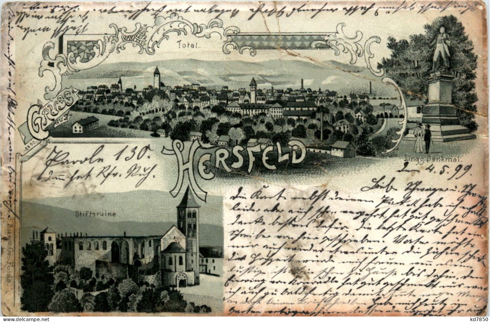 Gruss Aus Hersfeld - Litho - Bad Hersfeld