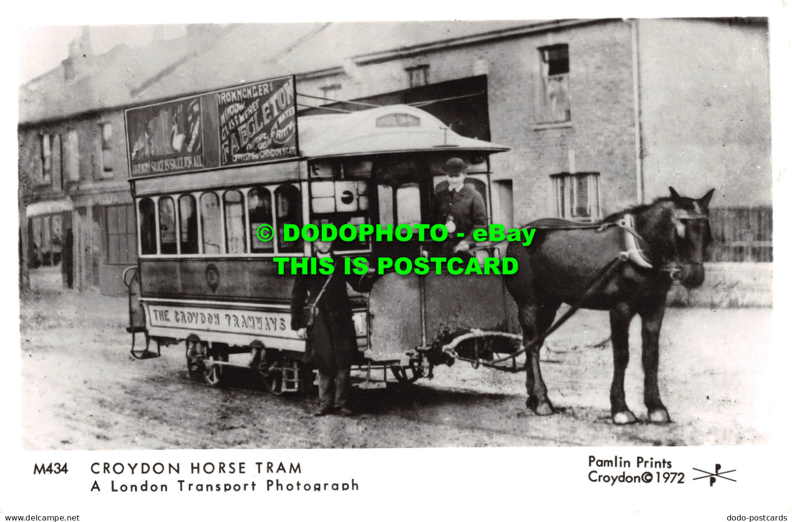 R492567 M434. Croydon Horse Tram. London Transport Photograph. Pamlin Prints. Cr - Other & Unclassified