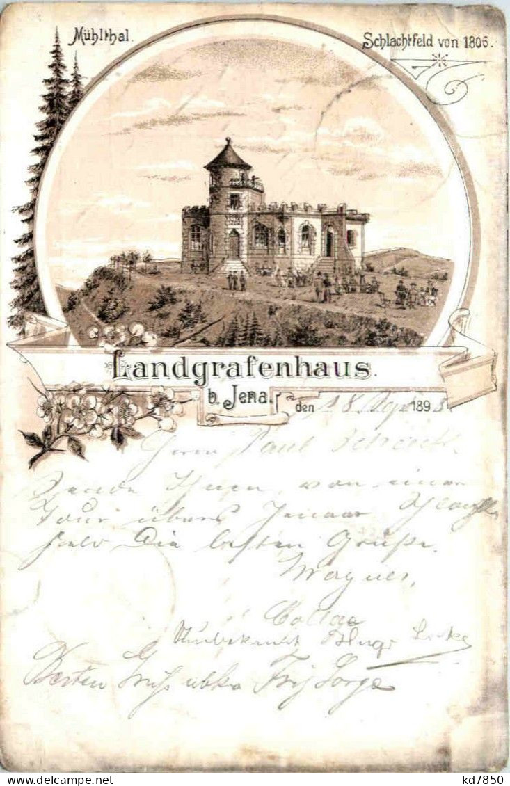 Landgrafenhaus Bei Jena - Litho 1898 - Jena